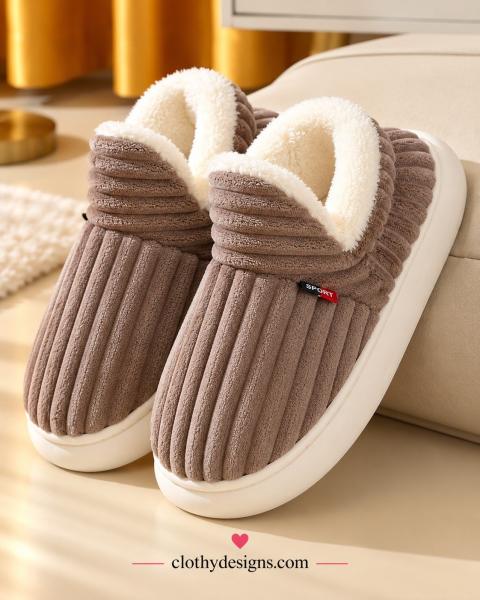 Cozy Fuzzy Winter Slippers for Women – Soft Plush Warm Indoor & Outdoor House Shoes